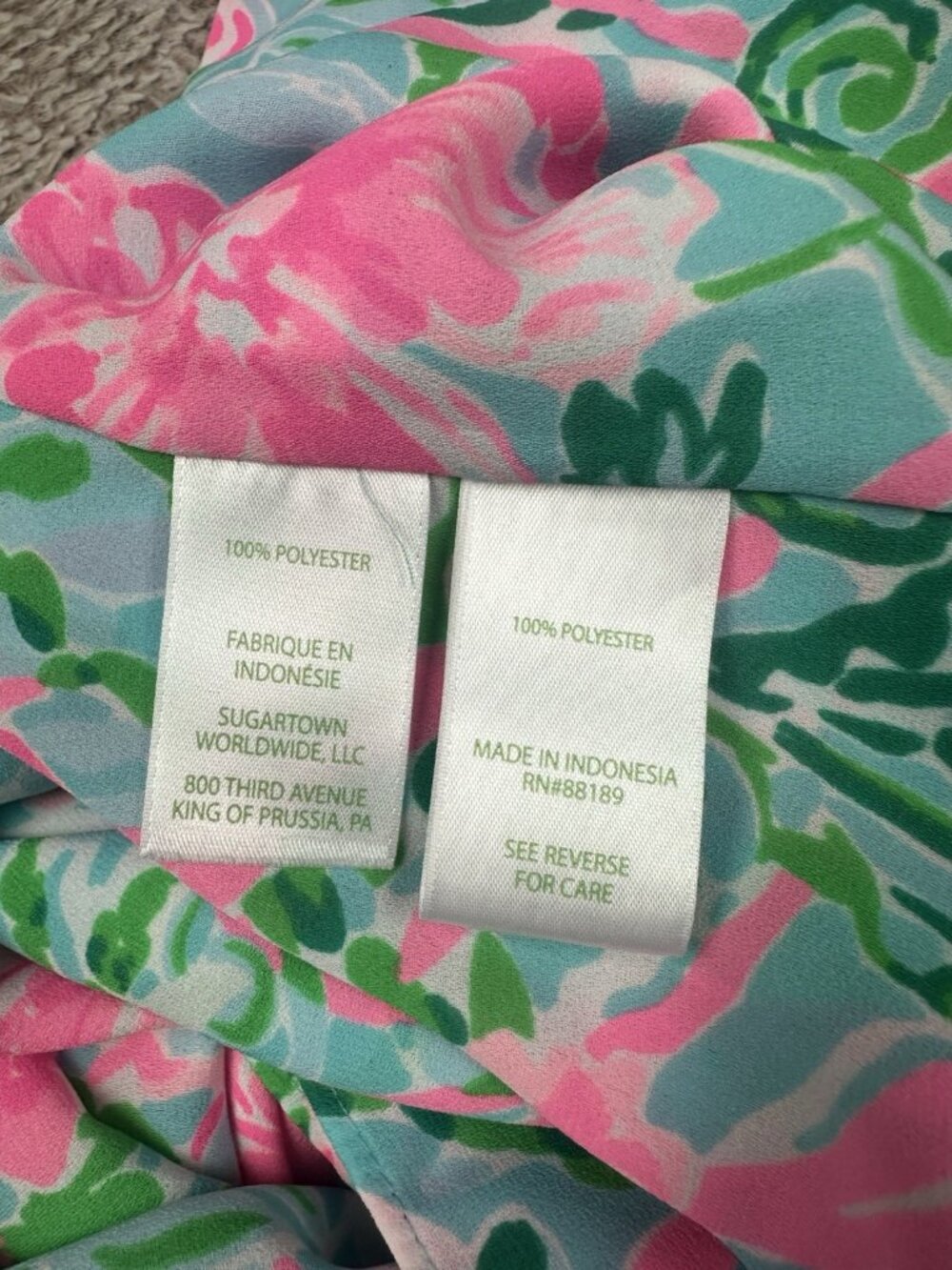 Lilly Pulitzer Nadia Cami Tank Top Blouse Shirt in Leaf It Wild Size M - Picture 7 of 11